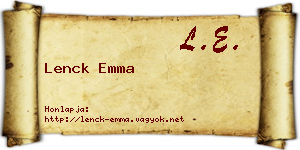 Lenck Emma névjegykártya
